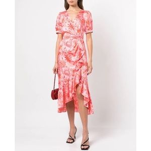 Cinq A Sept NEW Kay Floral-Print Midi Dress Size 4